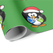 Kerstpinguïn Cadeaupapier (Rol Hoek)