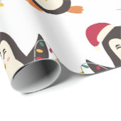 Kerstpinguïn Cadeaupapier (Rol Hoek)