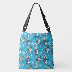 Kerstpinguïn Crossbody Tas