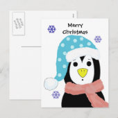 Kerstpinguïn Feestdagenkaart (Voorkant / Achterkant)
