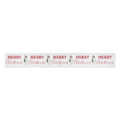 Kerstpinguin Funny Animal met Santa Hat Grosgrain Lint (Voorkant)