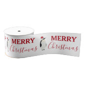 Kerstpinguin Funny Animal met Santa Hat Grosgrain Lint (Spoel)