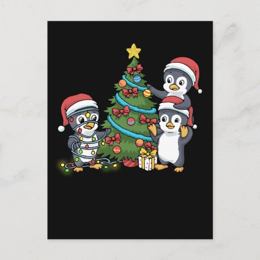 Kerstpinguïn Gift Kinder kerstboompinguïn Briefkaart (Voorkant)