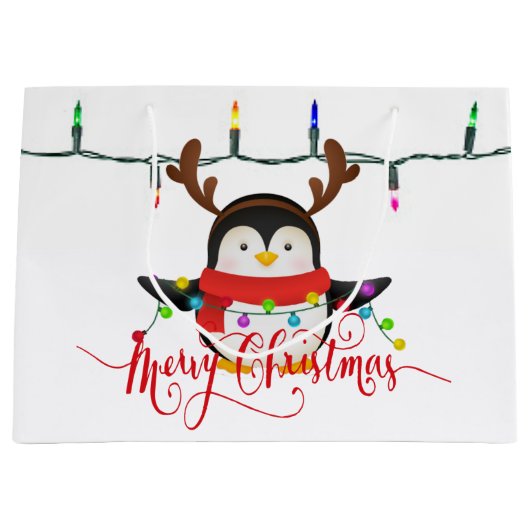 Kerstpinguïn Groot Cadeauzakje (Voorkant)