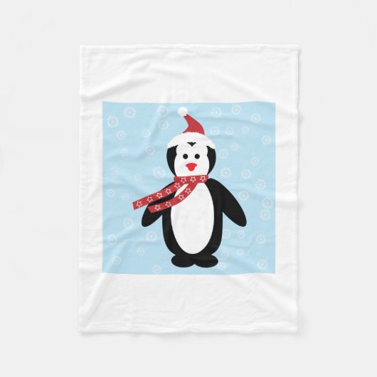 Kerstpinguïn in Snow Toddler Fleece Blanket (Voorkant)