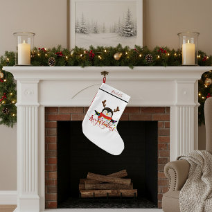 Kerstpinguïn kleine kerstsok