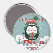 Kerstpinguïn Magneet (Voorkant / Achterkant)