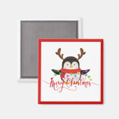 Kerstpinguïn Magneet (Voorkant / Achterkant)