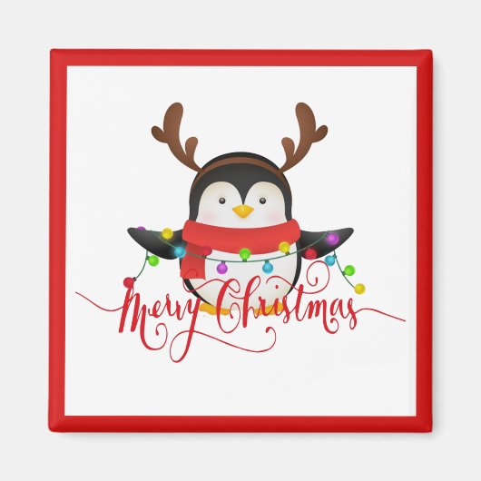 Kerstpinguïn Magneet (Voorkant)