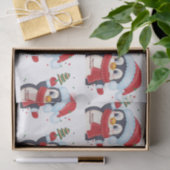 kerstpinguïn met een boom tissuepapier (Geschenk)