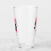 Kerstpinguïn met hoed en sjaal op schaatsen glas (Links)