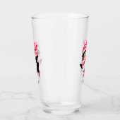 Kerstpinguïn met hoed en sjaal op schaatsen glas (Rechts)