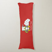 Kerstpinguïn met sneeuwballen lichaamskussen (Voorkant Verticaal)