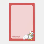 Kerstpinguïn met sneeuwballen post-it® notes (Voorkant)