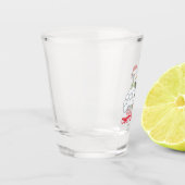 Kerstpinguïn met sneeuwballen shot glas (Links)