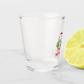 Kerstpinguïn met sneeuwballen shot glas (Links)