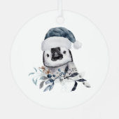 Kerstpinguïn Metalen Ornament (Achterkant)