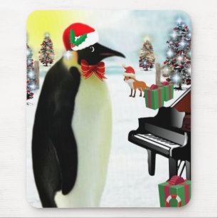 Kerstpinguin Mousepad Muismat