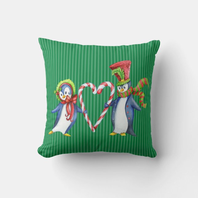 Kerstpinguïn Pillow Kussen (Voorkant)