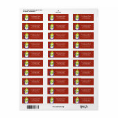 Kerstpinguïn Retouradres label (Full Sheet)