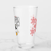 kerstpinguïn Santa Naughty List Glas (Links)