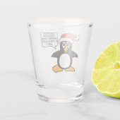 kerstpinguïn Santa Naughty List Shot Glas (Achterkant)