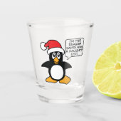 kerstpinguïn Santa Naughty List Shot Glas (Voorkant)