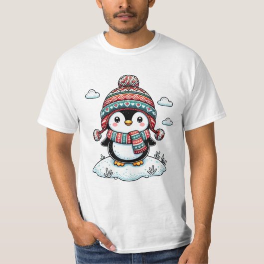 kerstpinguïn | Santa Penguin T-shirt (Voorkant)