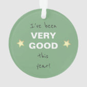 Kerstpinguïn Santa stop hier groen Ornament (achterkant)