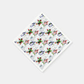 kerstpinguïn schaatsen servet (Hoek)