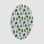 kerstpinguïn skiën ornament (voorkant)