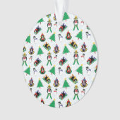 kerstpinguïn skiën ornament (voorkant)