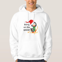kerstpinguïn Skiing Snow Hoodie