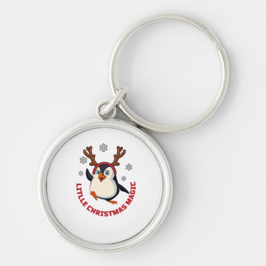 kerstpinguïn sleutelhanger (Voorkant)