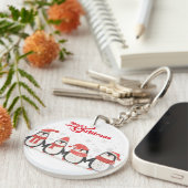 Kerstpinguïn Sleutelhanger (Voorkant Rechts)