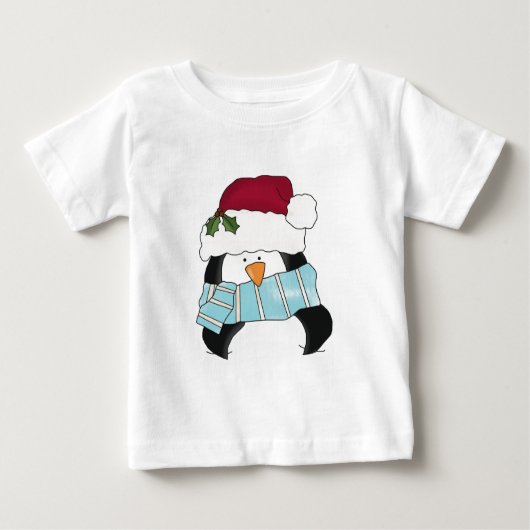 kerstpinguïn Tshirts en cadeautjes (Voorkant)