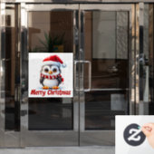 Kerstpinguïn Window Cling Raamsticker (Kantoordeur)