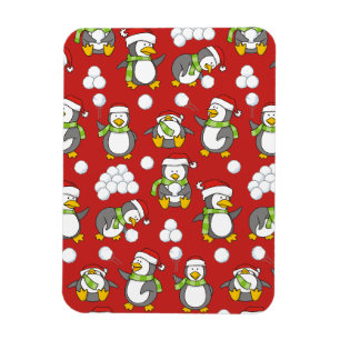 Kerstpinguïnachtergrond Magneet