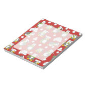 Kerstpinguïnachtergrond Notitieblok (Gedraaid)