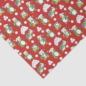 Kerstpinguïnachtergrond Tissuepapier (Detail)