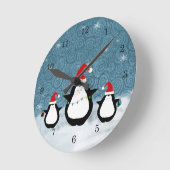 Kerstpinguïnklok Ronde Klok (Hoek)