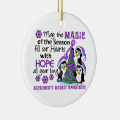 Kerstpinguïns Alzheimer Keramisch Ornament (Rechts)