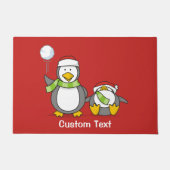 kerstpinguïns deurmat (Voorkant)
