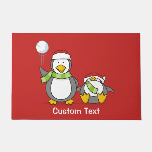 kerstpinguïns deurmat (Voorkant)