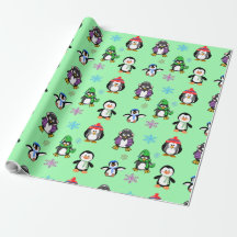 kerstpinguïns en snowflakes, cadeaubonen