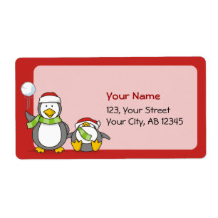 kerstpinguïns etiket