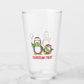 kerstpinguïns glas (Voorkant)