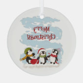 kerstpinguïns glas ornament (Achterkant)