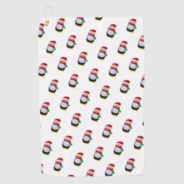 Kerstpinguïns Golfhanddoek