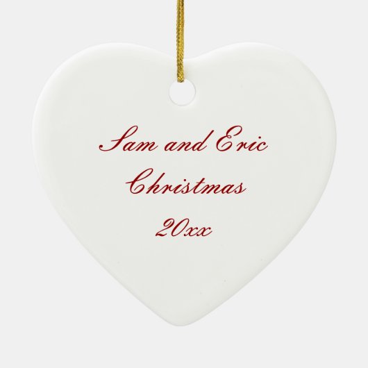 Kerstpinguïns Keramisch Ornament (Achterkant)